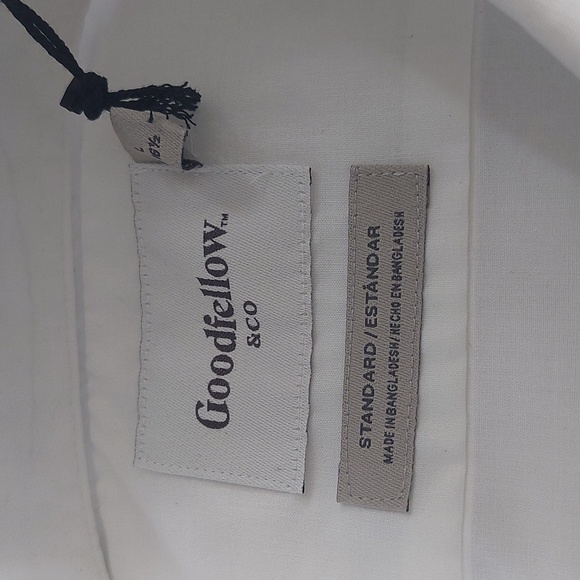 NWT Goodfellow & Co white collared button down size large 16-16.5 - Picture 8 of 11